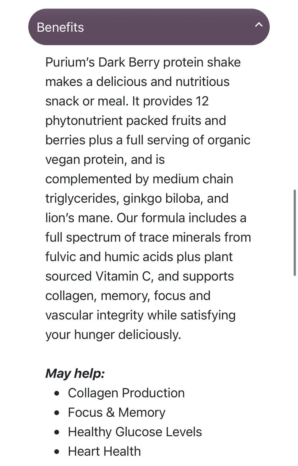 Dark Berry Protein – 2 Terra Poches (30 servings) Anti-Aging Collagen Support