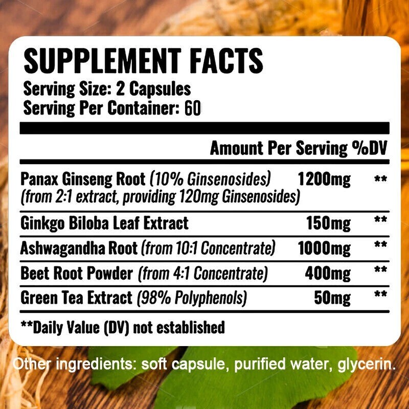 Ginseng Extract – Testosterone Booster, Male Sexual Health and ENERGY Growth