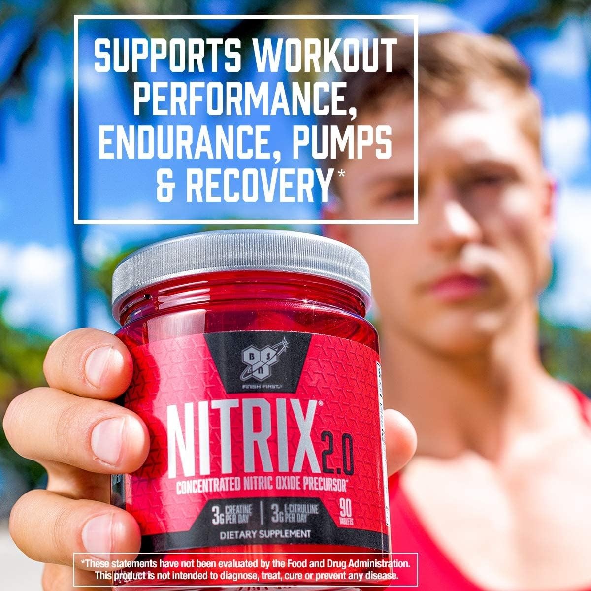 Bsn Nitrix 2.0 Workout Supplement Nitric Oxide Precursors 3G Creatine 3G L