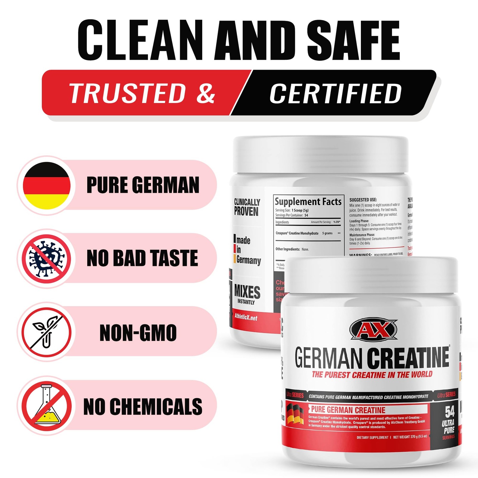 German Creatine – Micronized Monohydrate 9.52 Ounce (Pack of 1)