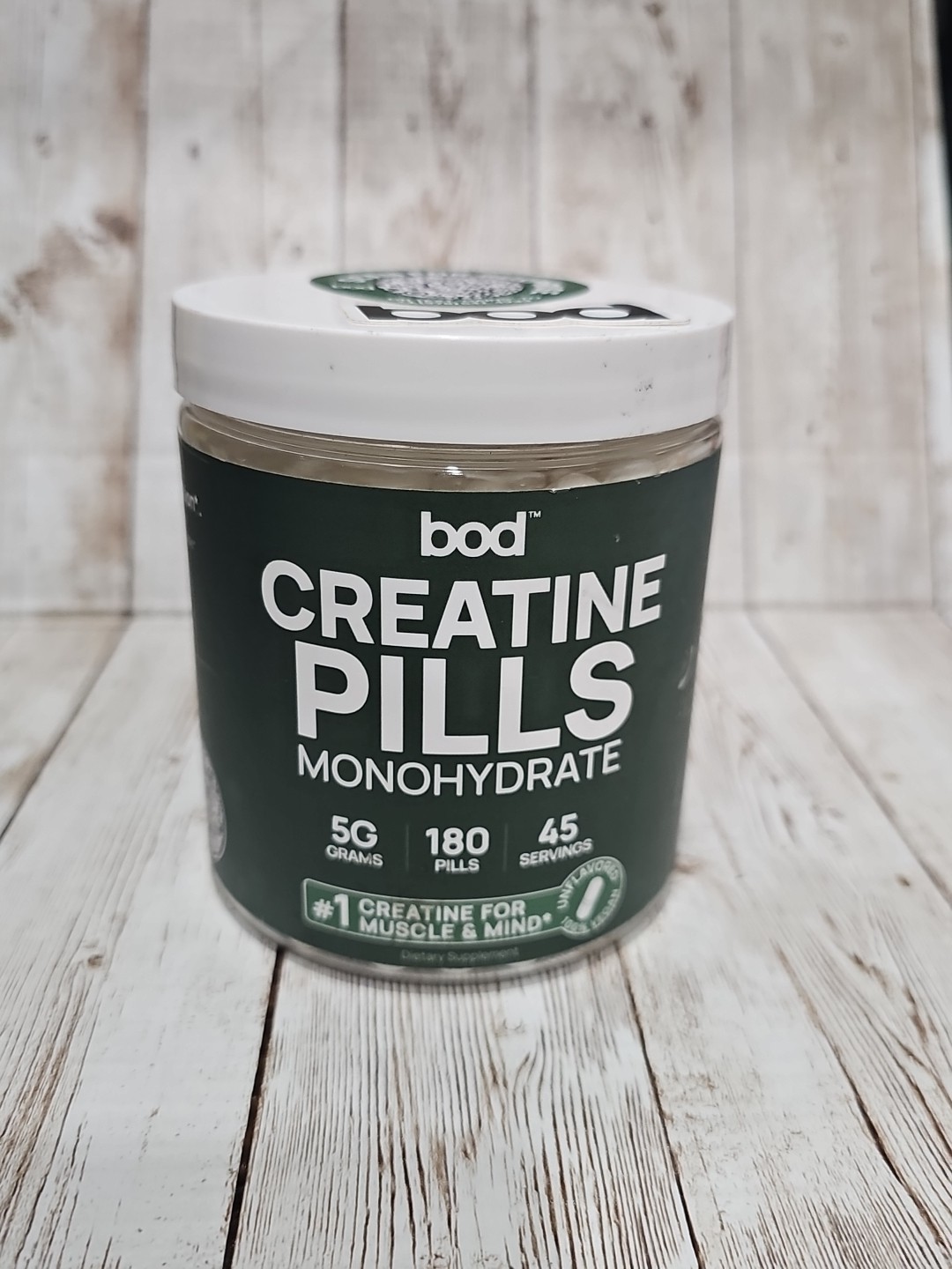 Creatine Monohydrate Pills – Muscle Builder, 180 Capsules, 45 Servings