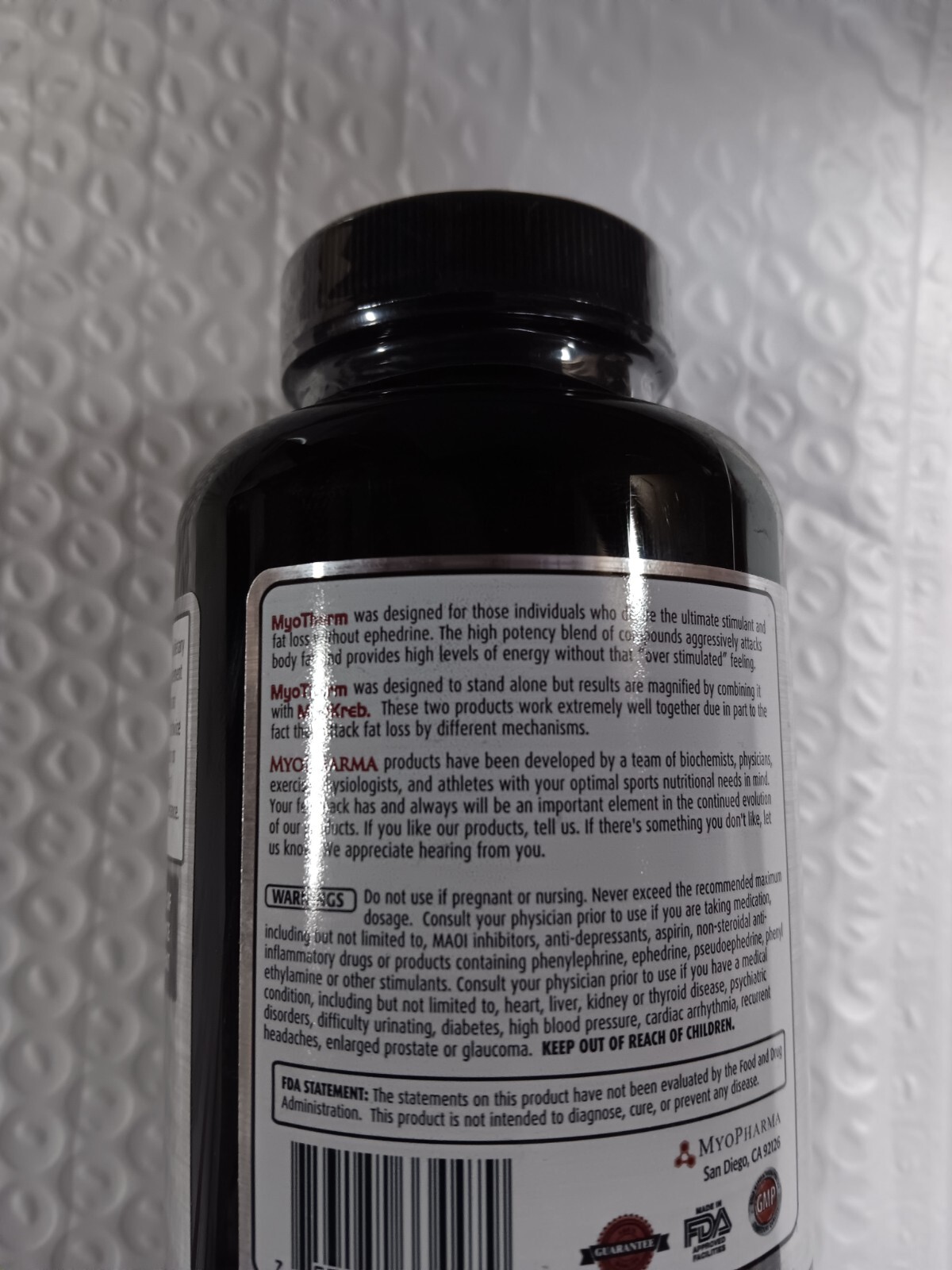 FAT BURNER MYOTHERM120 CAPSULES APPETITE SUPPRESSANT ALL DAY ENERGY NO CRASH!!!!