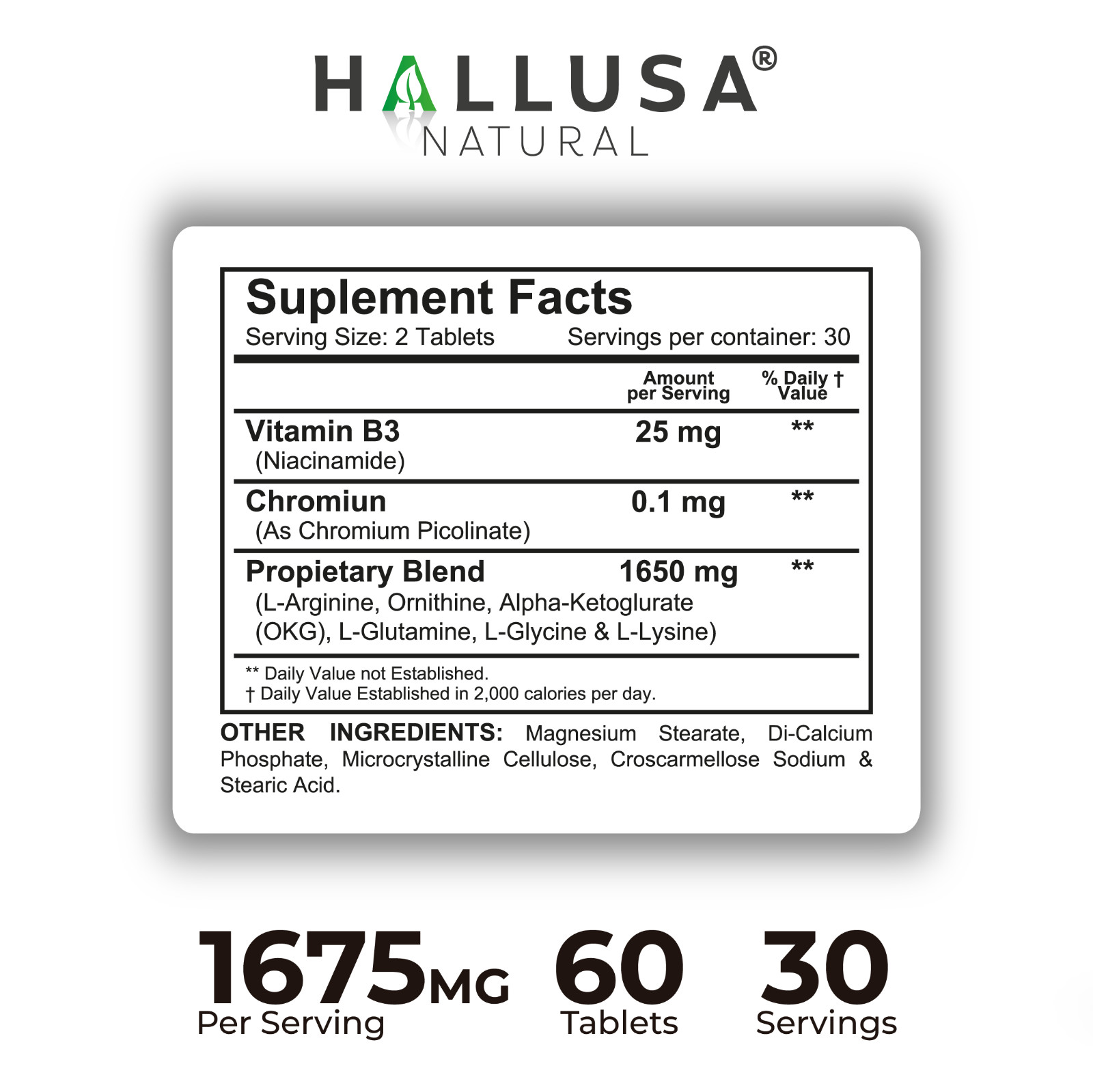 HGHBooster | Amino Acid Complex | Energy, Muscle & Workout Support | 60 Tablets