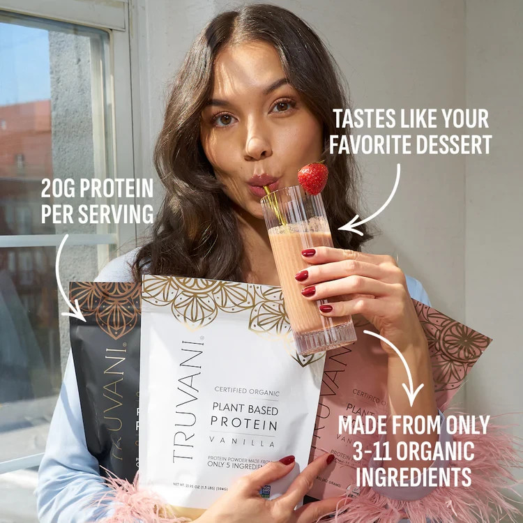 Truvani Protein Powder “Unflavored & Unsweetened” 19.75 oz (1.23 lbs)