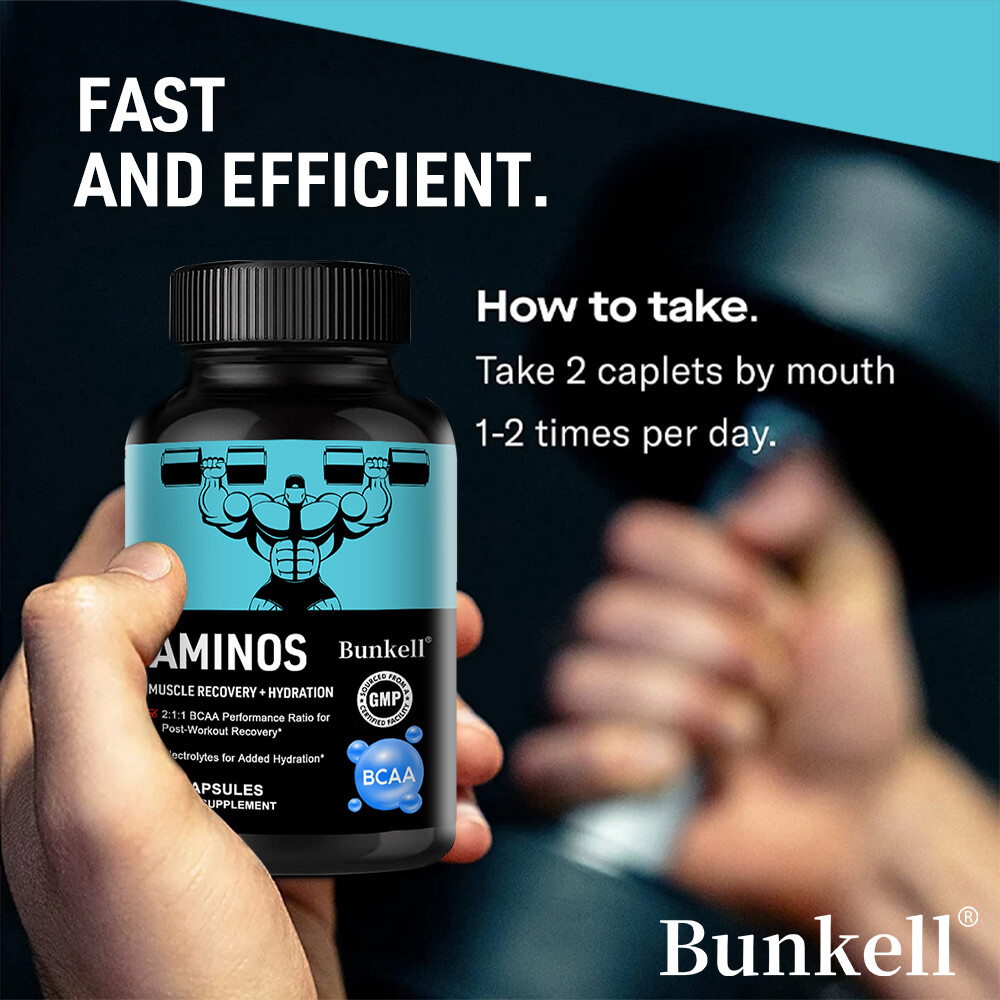 BCAA 5000mg Capsules Increase Energy, Strength and Endurance