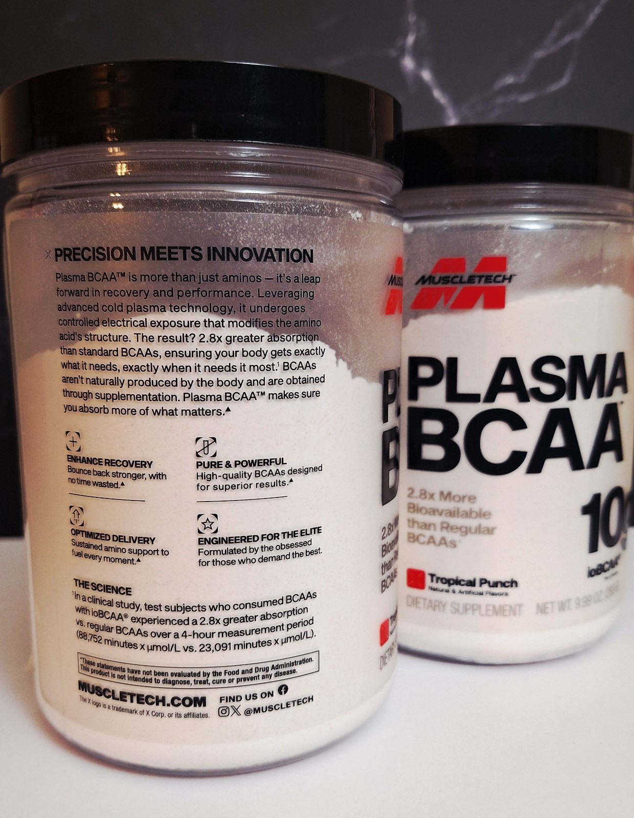 2 Tubs MuscleTech Plasma BCAA, Fruit Punch, 30 Serv, Fast Absorption, 05/2028✨️