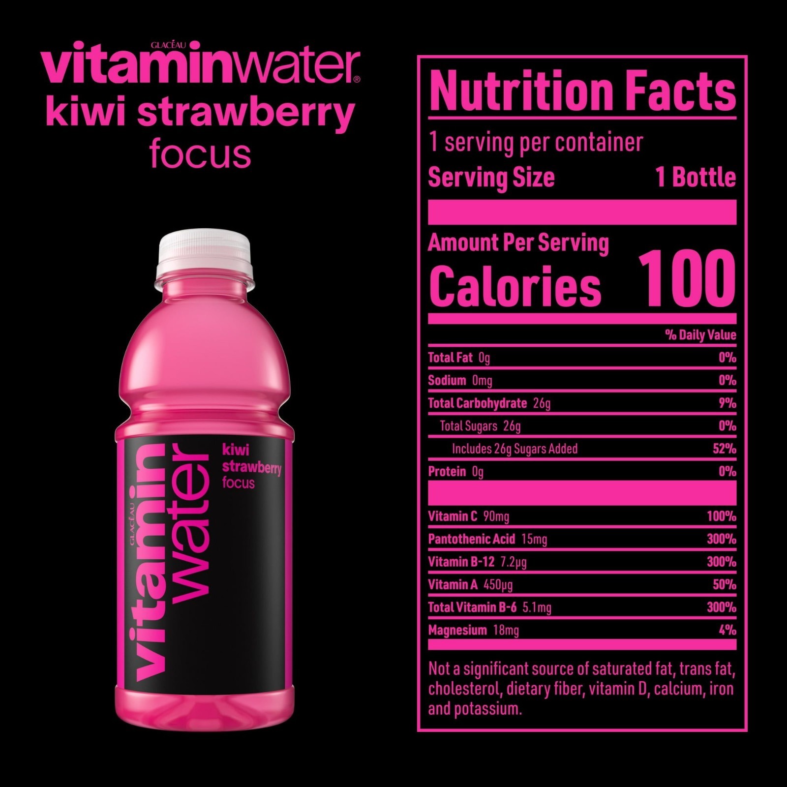 Vitaminwater 6‑Flavor Variety or Sampler Pack – 20oz Bottles –