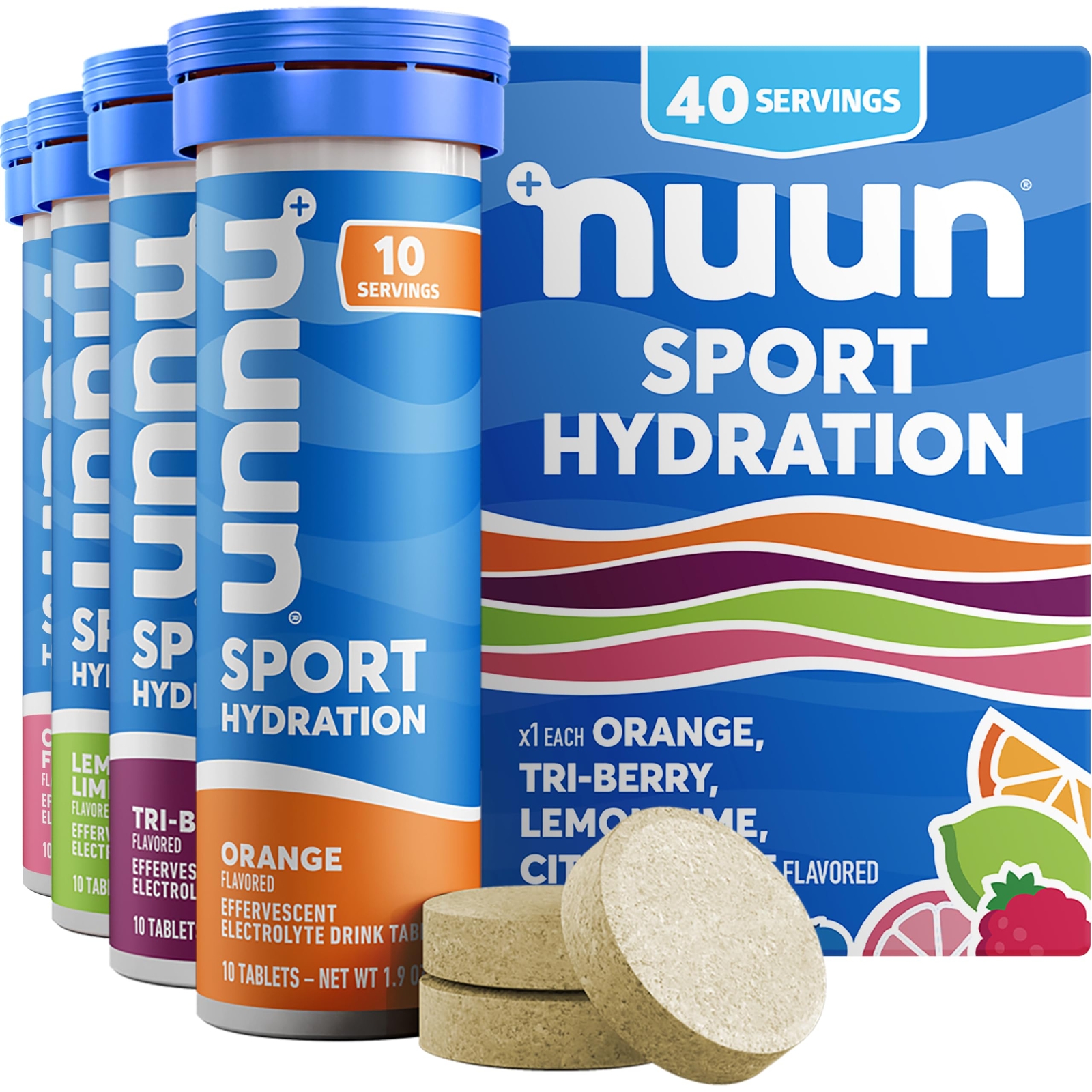 Nuun Sport Electrolyte Tablets with Magnesium Calcium Potassium Chloride & So…