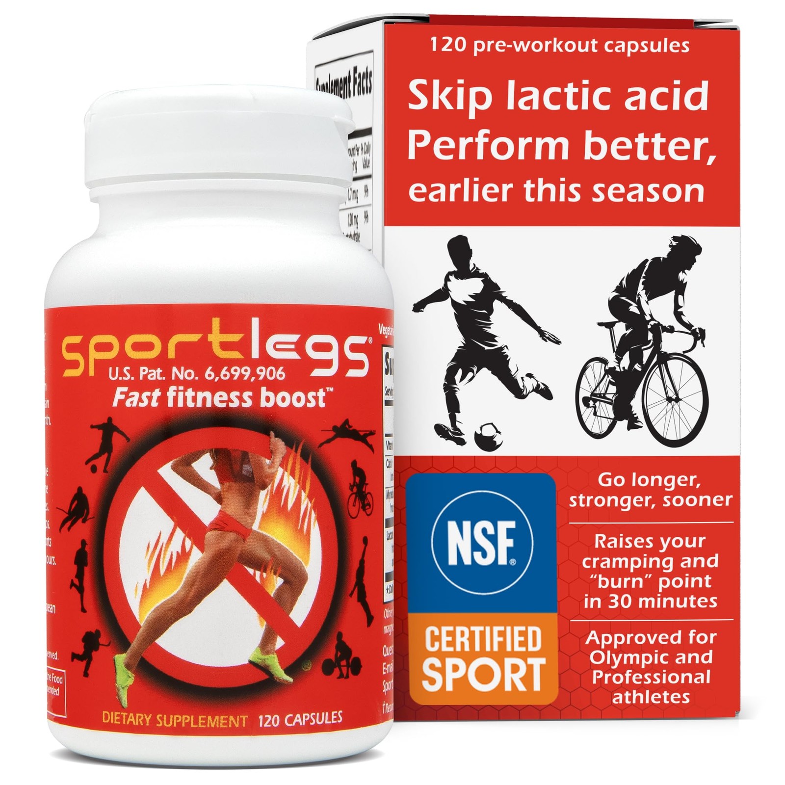 SPORTLEGS Pre-Exercise Metabolic Primer for 120 Count (Pack of 1), One Color