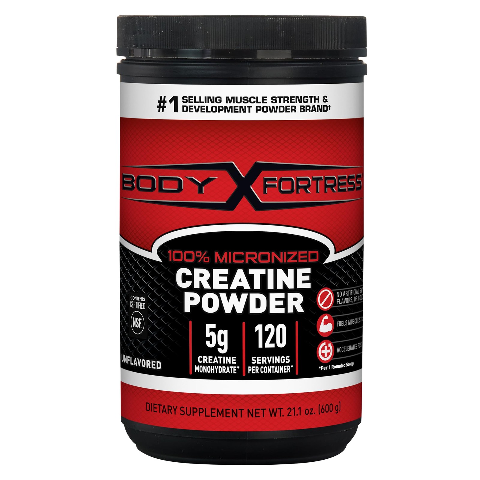 Body Fortress 100% Creatine Monohydrate Powder Unflavored Micronized Creatin…