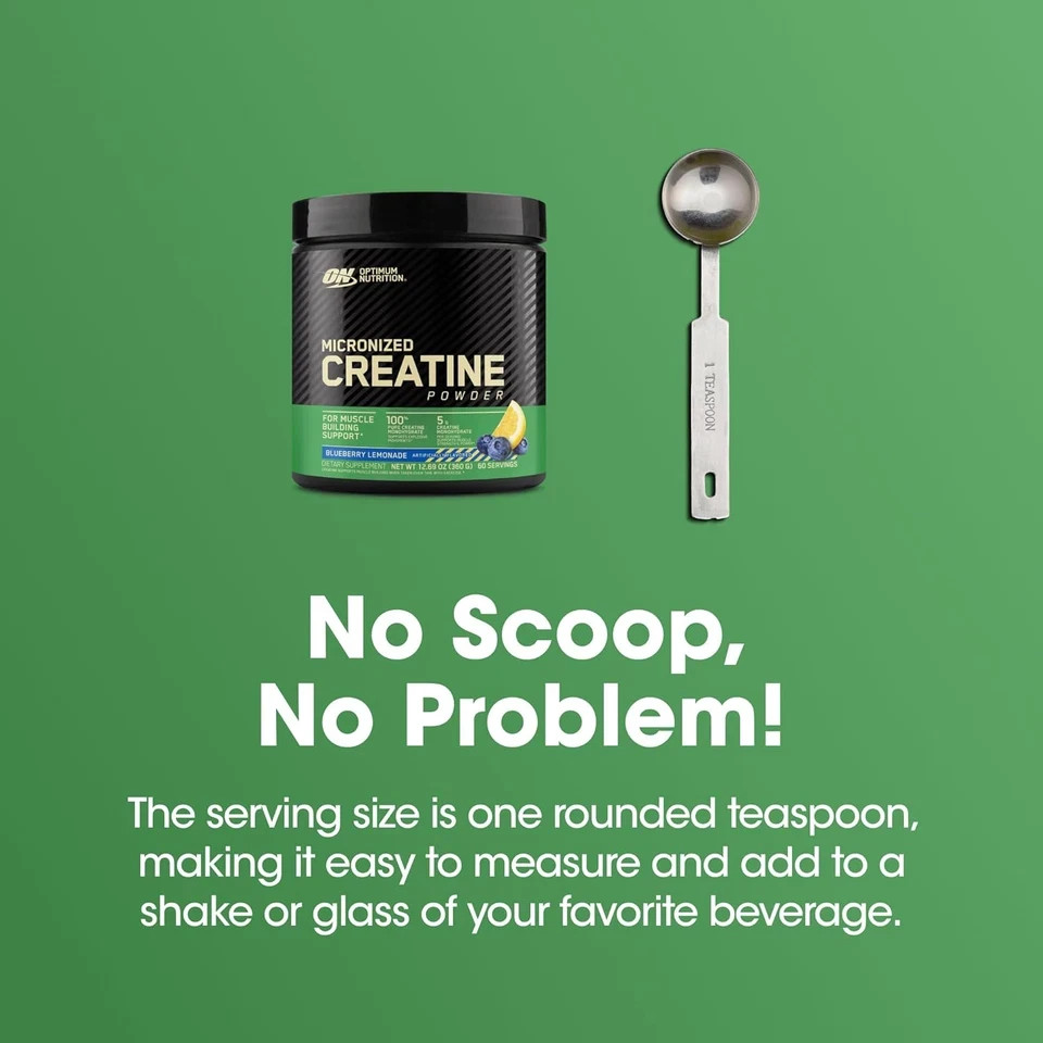 Micronized Creatine Monohydrate Powder, Blueberry Lemonade Creatine, 60 Servings