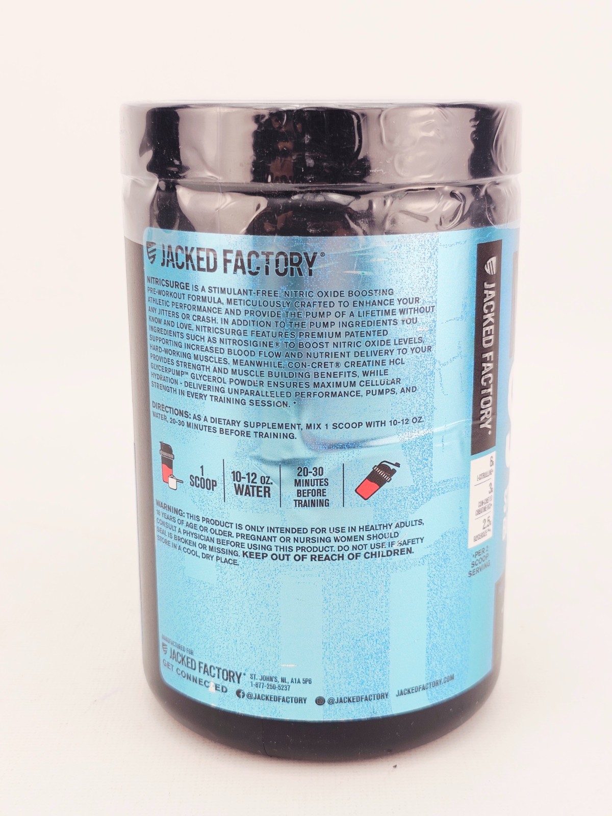 Nitric Surge Nitric Oxide Boosting Pre Workout Powder Cherry Kiwi 11.64oz BB8/26