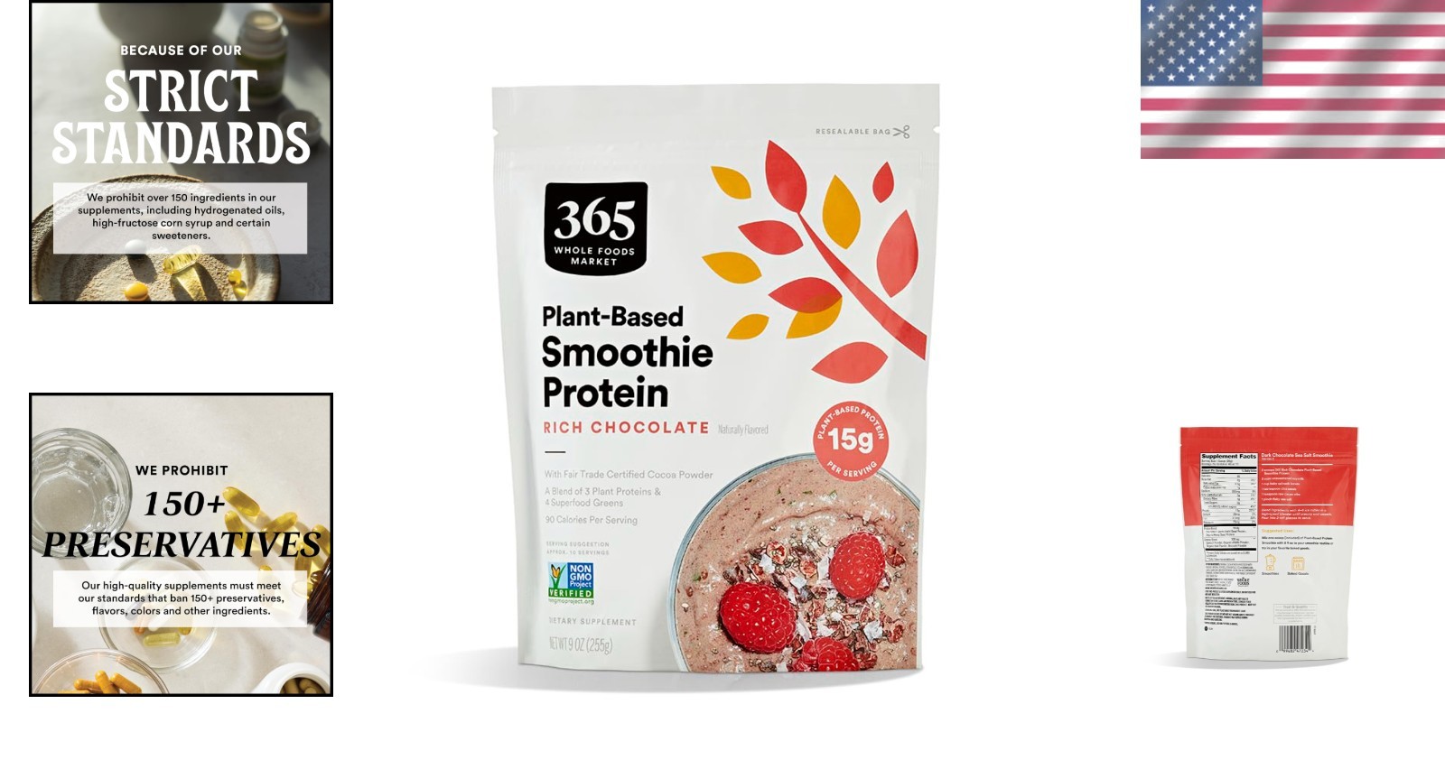 Rich Chocolate Protein Powder Smoothie Mix, 9oz, Non-GMO & Nutritious
