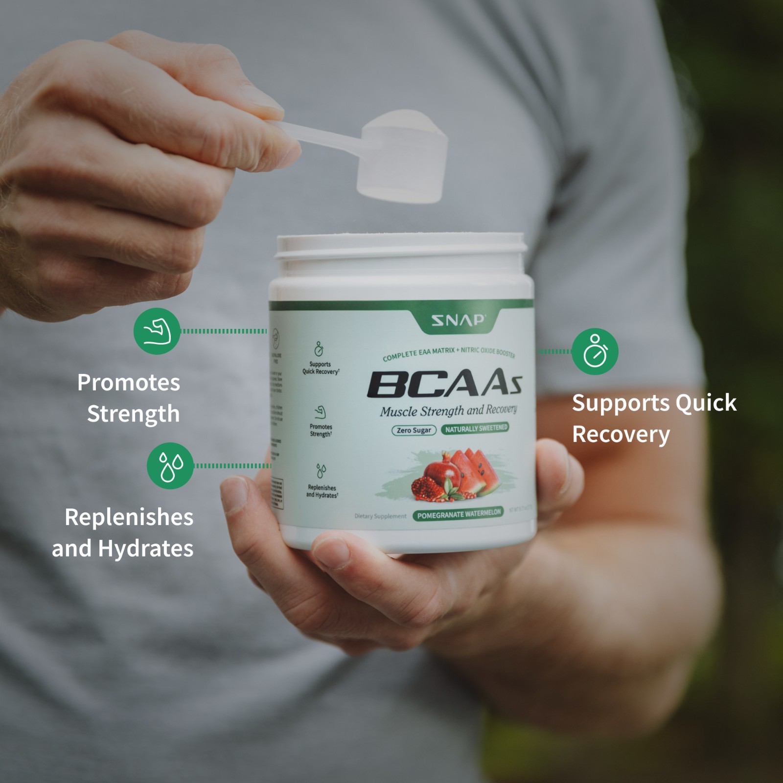 BCAA Amino Energy Powder Nitric Oxide Booster, Pre Workout, Recovery – 2 Flavors
