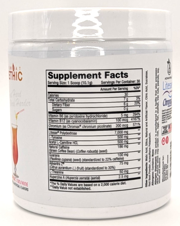 Sweat Ethic FYRE’D UP Energy & Appetite Suppressant, 30 Servings, Exp. 8/27