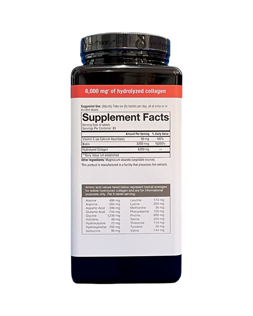 Youtheory Collagen+biotin Advanced Formula 6000 mg.(390 Tablets)