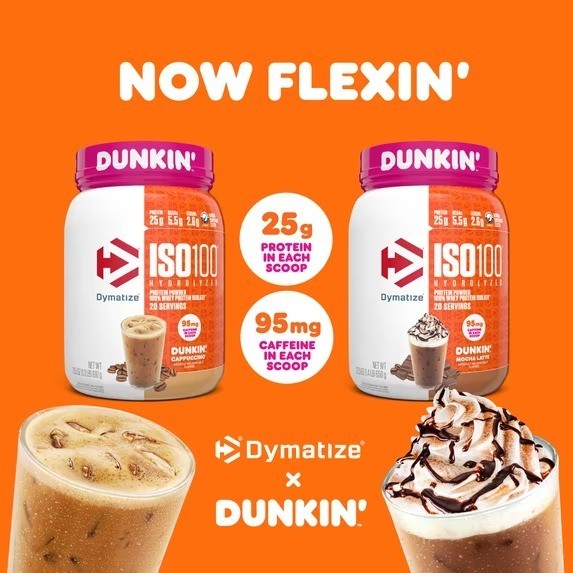 Dymatize ISO100 Dunkin Mocha Latte Whey Protein 20 Servings 25g Protein – NEW!!!
