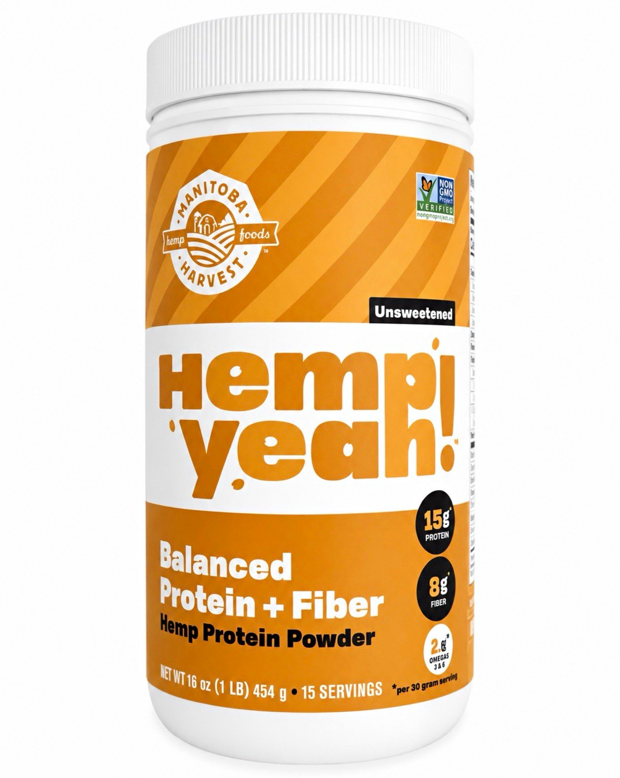 Manitoba Harvest Hemp Yeah! Hemp Protein Powder Unsweetened Non-GMO Vegan 16 oz