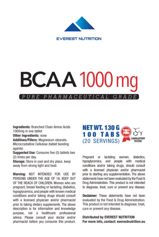 BCAA 1000mg TABLETS PHARMACEUTICAL QUALITY ANTICATABOLIC REGENERATION
