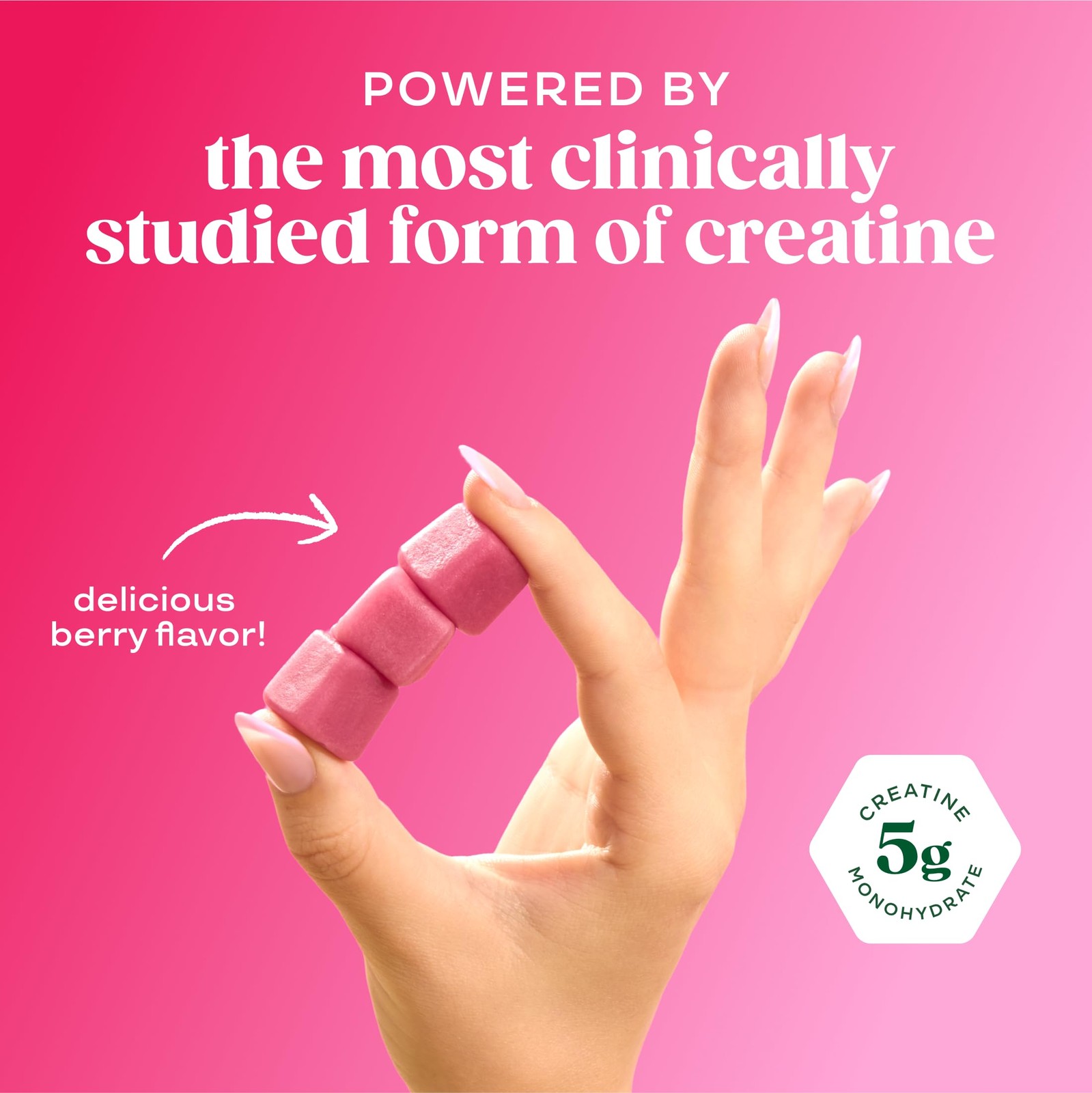 Bloom Creatine Monohydrate Gummies, 5g Per Serving, Sugar Free Creatine Gummy…