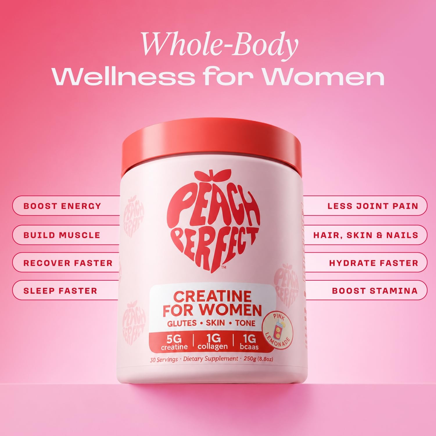 Creatine for Women – Micronized Creatine Monohydrate Powder with BCAA & Colla…