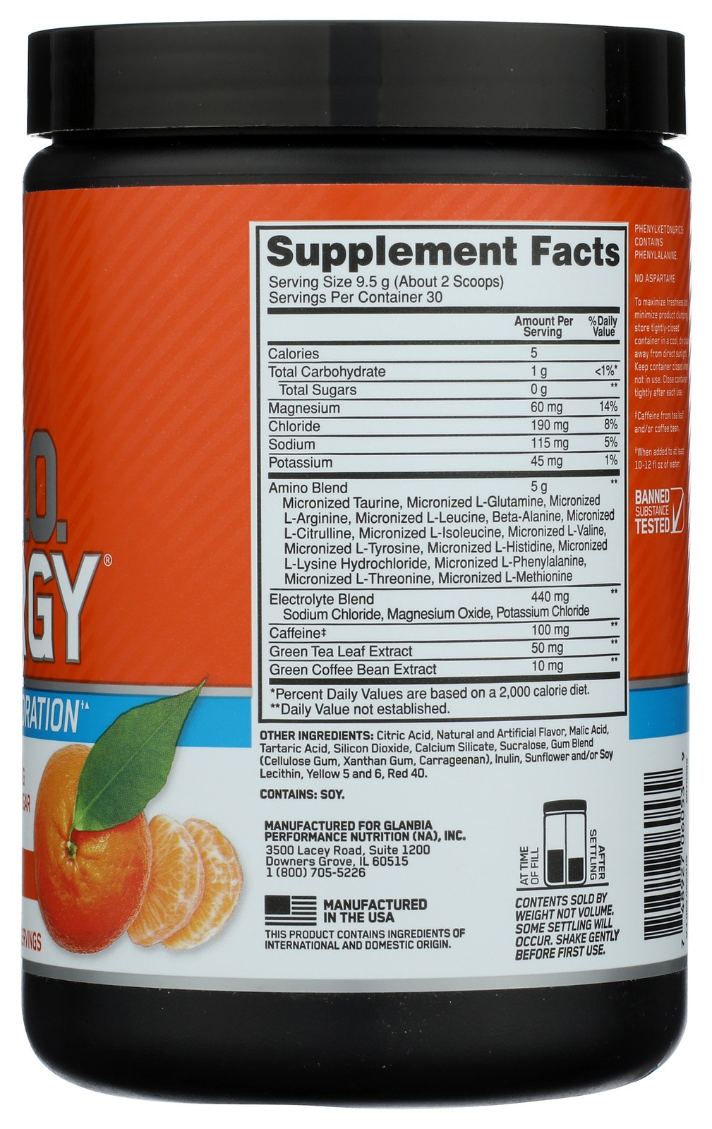 Optimum Nutrition Essential Amino Energy Electrolytes Tangerine 10.05 1 Pack