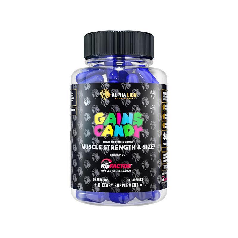 Alpha Lion Gains Candy RIP FACTOR for Muscle Strength & Size 60 Capsules New