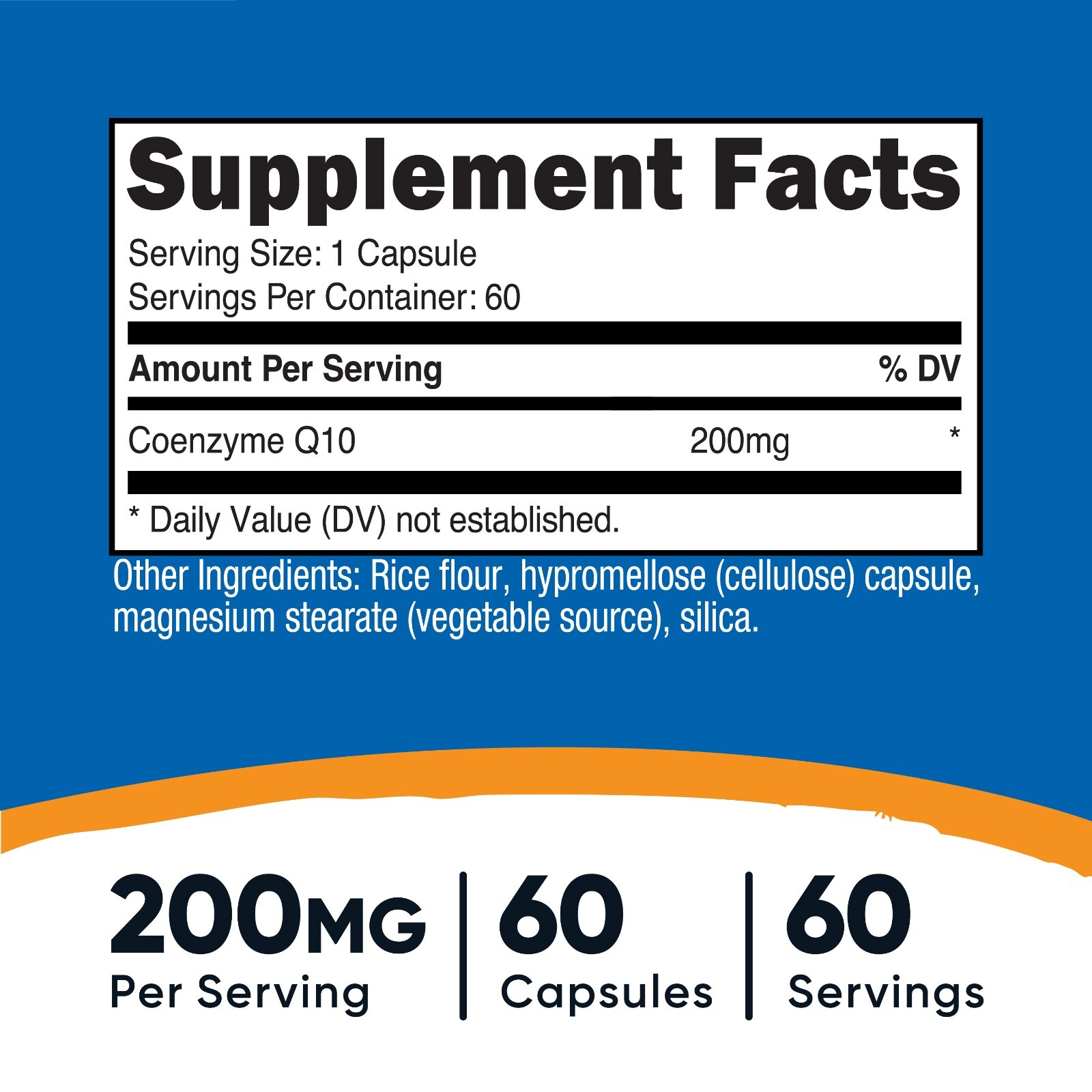 Nutricost CoQ10 200mg, 60 Vegetarian Capsules, 60 Servings – Vegetarian, Non-GMO