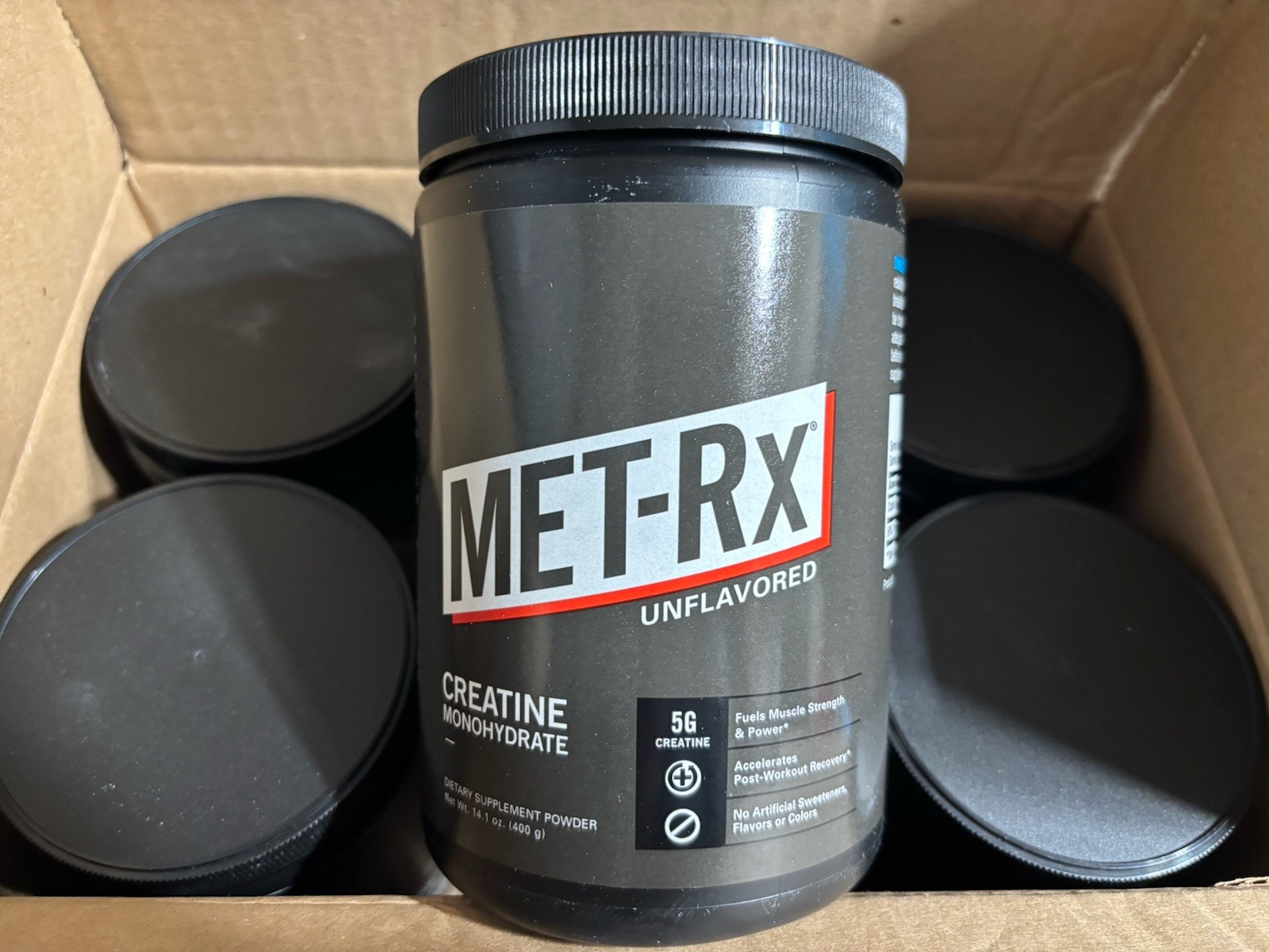 Lot 6 Met-Rx Creatine Monohydrate Powder, Unflavored (14.1 oz) BB 6/25 Case Pack