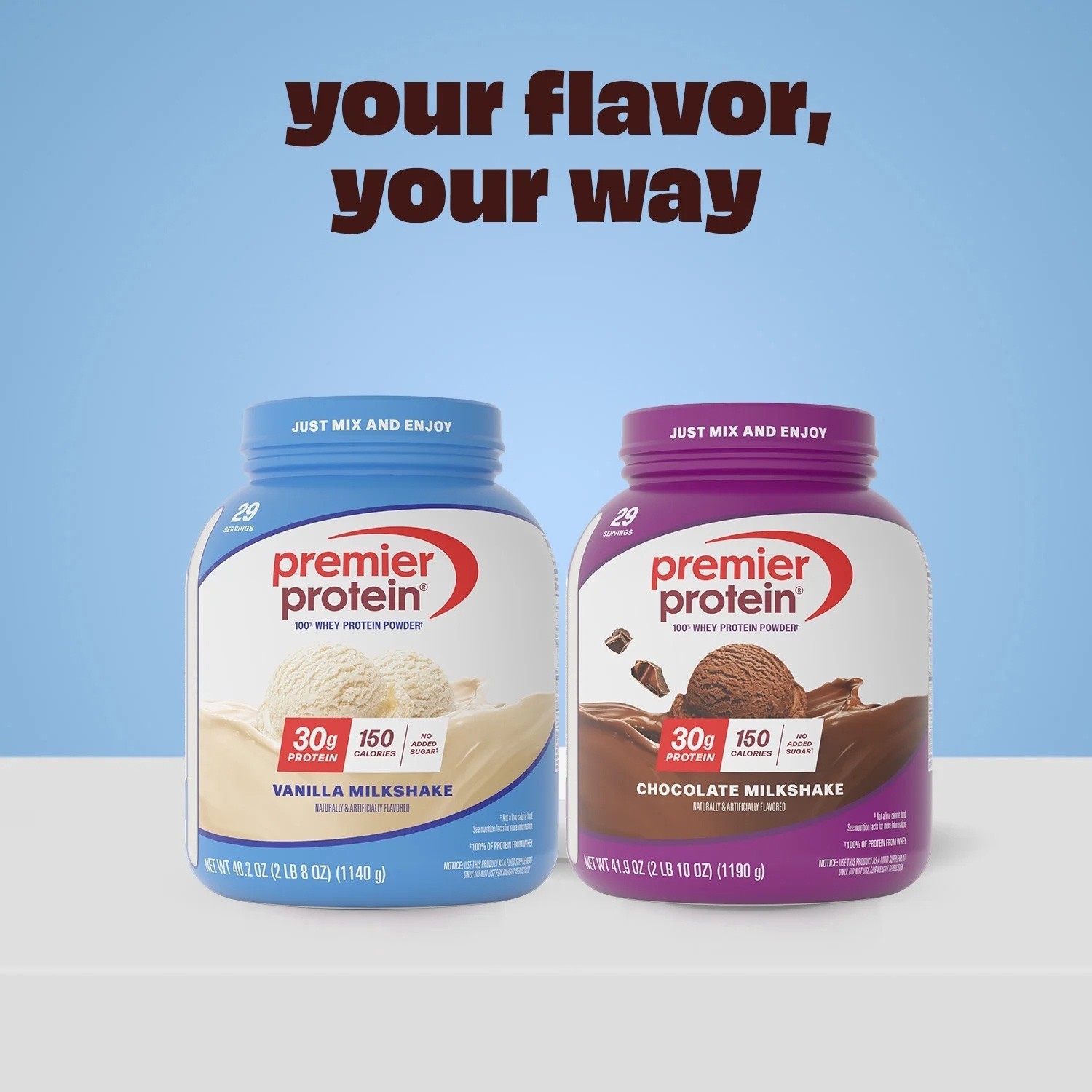 Premier Protein 100% Whey Protein Powder, Vanilla Milkshake, 30g Protein, 29 Ser