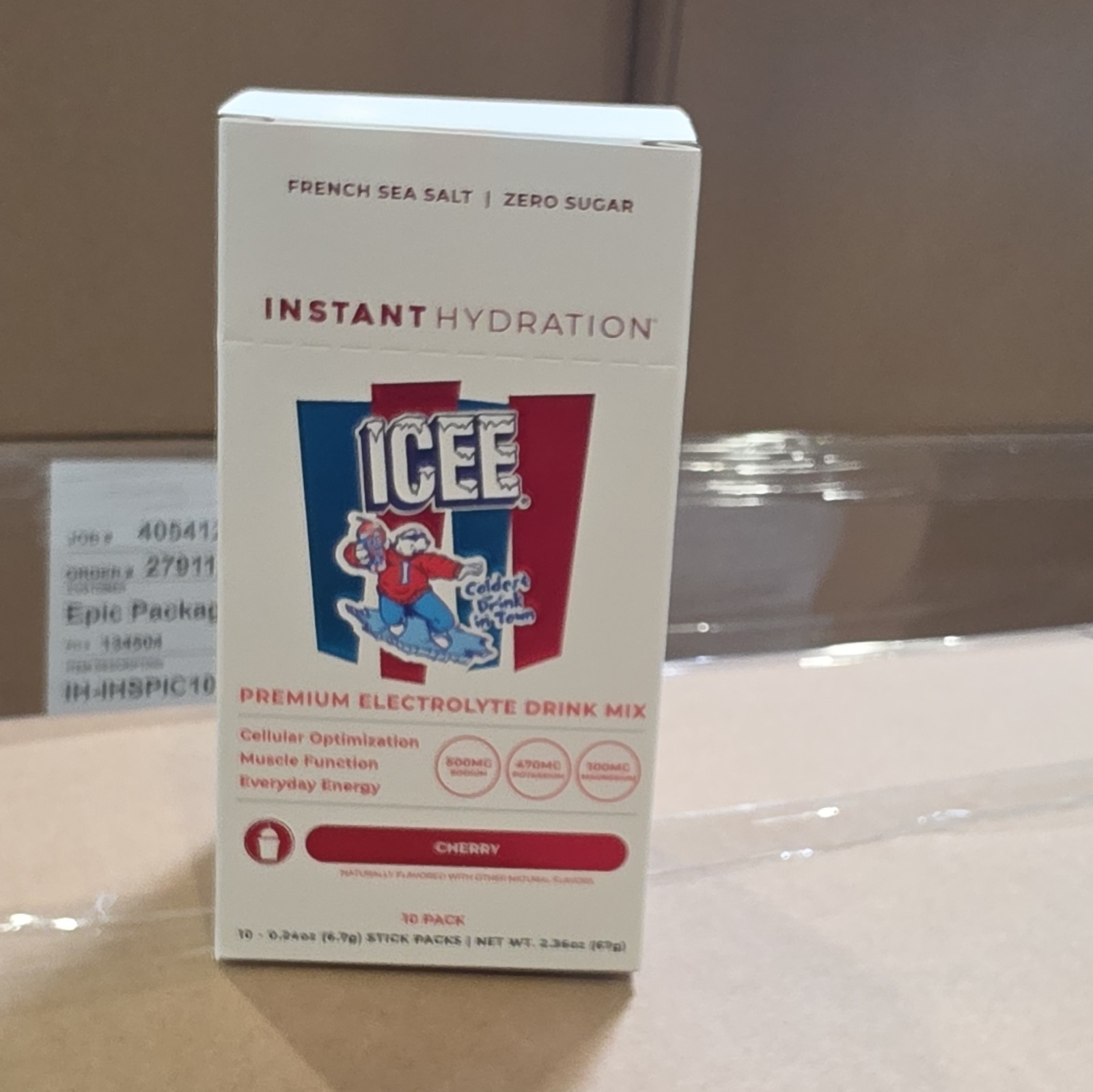 ICEE Electrolyte Hydration Drink Mix Cherry Lot Of 30 Sticks Zero Sugar