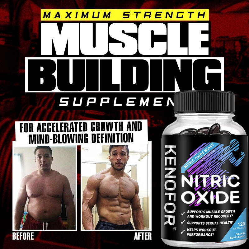 Nitric Oxide L-Arginine Pre Workout+Testosterone Booster,Men’s,Test 120Capsules