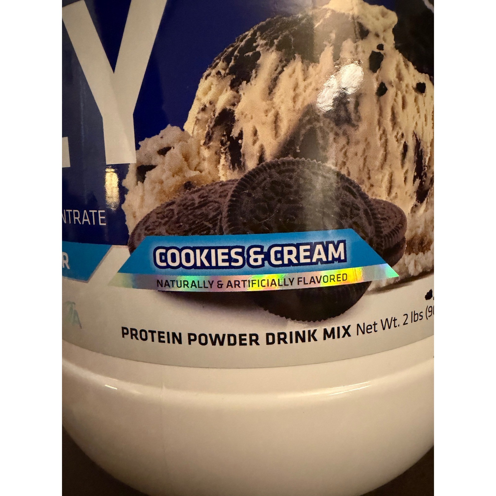 USN BlueLab 100% Whey Protein Powder Cookies and Cream 2lb 25g Protein 5.3g BCAA