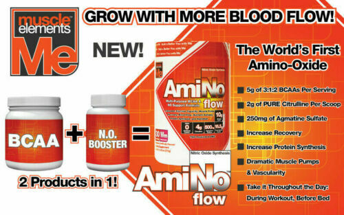 Muscle Elements AmiNO FLOW 2-in-1 BCAA & Pump Formula 30 Servings PICK FLAVOR