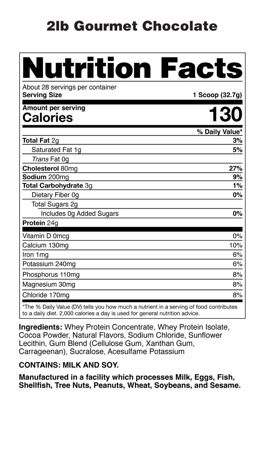 NUTRAONE ProteinOne 100% Whey Protein Gourmet Chocolate. 32oz/(2 Lbs) NEW