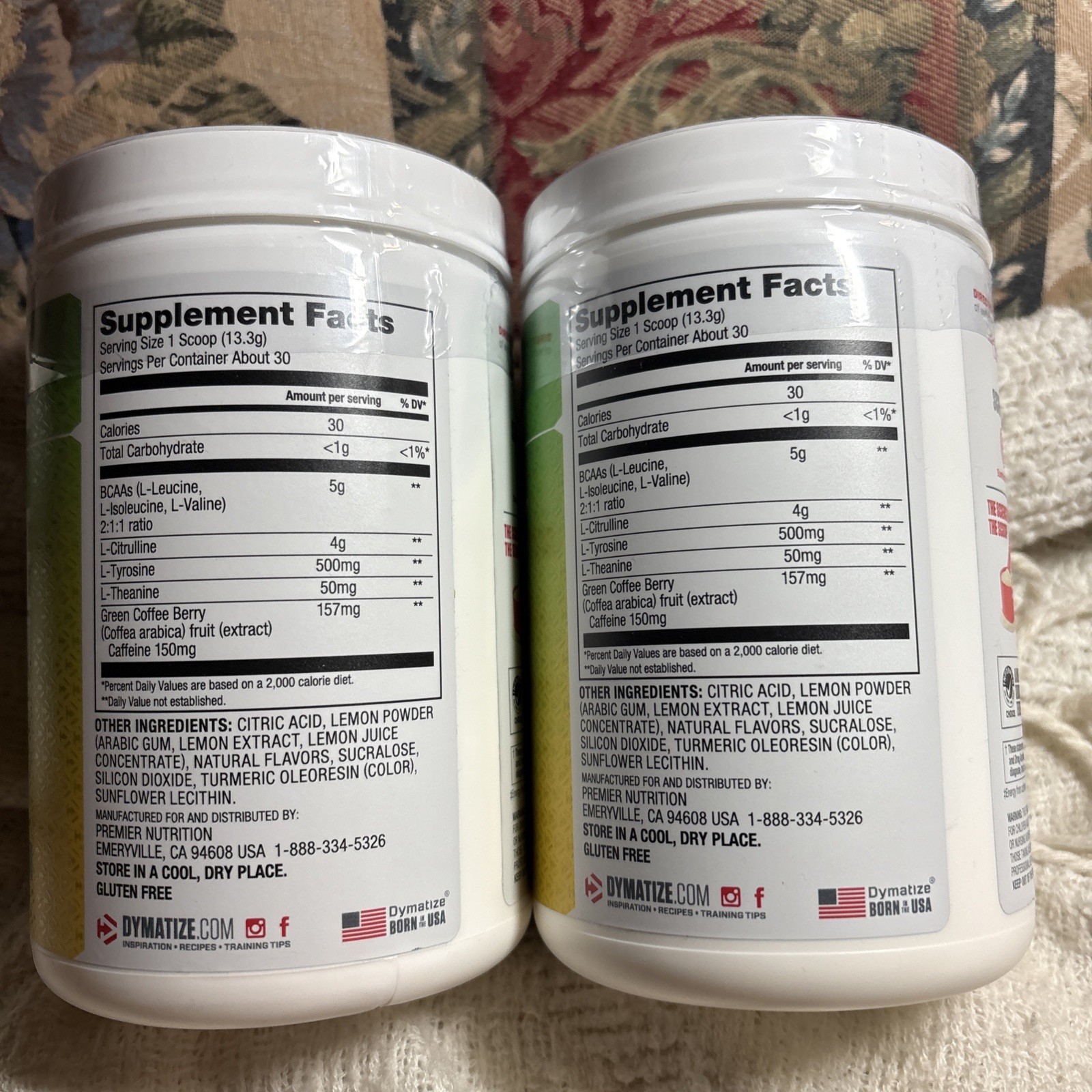Lot of 2 x 14.1 oz (400 g), Energyze™ Pre-Workout, Lemon Lime – Exp 02/2027
