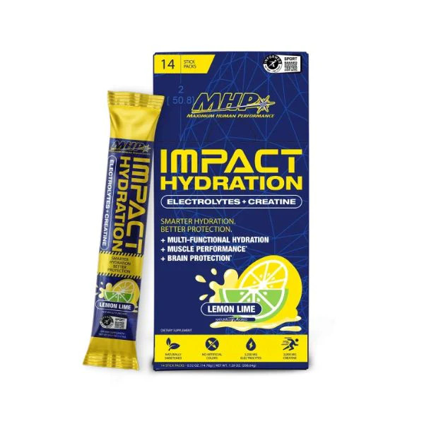 MHP Impact Hydration Stick Packs Lemon Lime Electrolytes On-The-Go