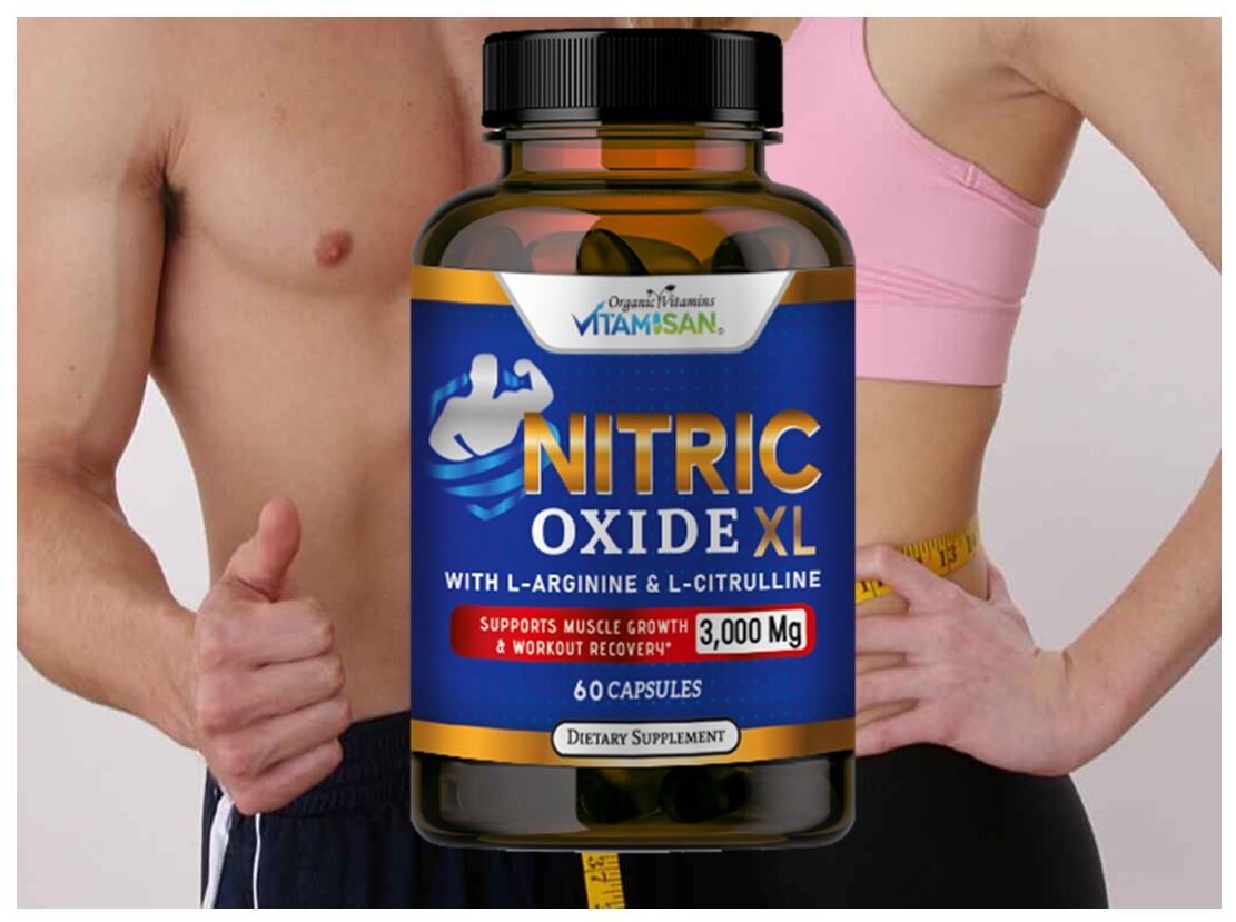 Nitric Oxide Booster Supplement w/L-Arginine 3000mg Premium Workout Muscle Pump