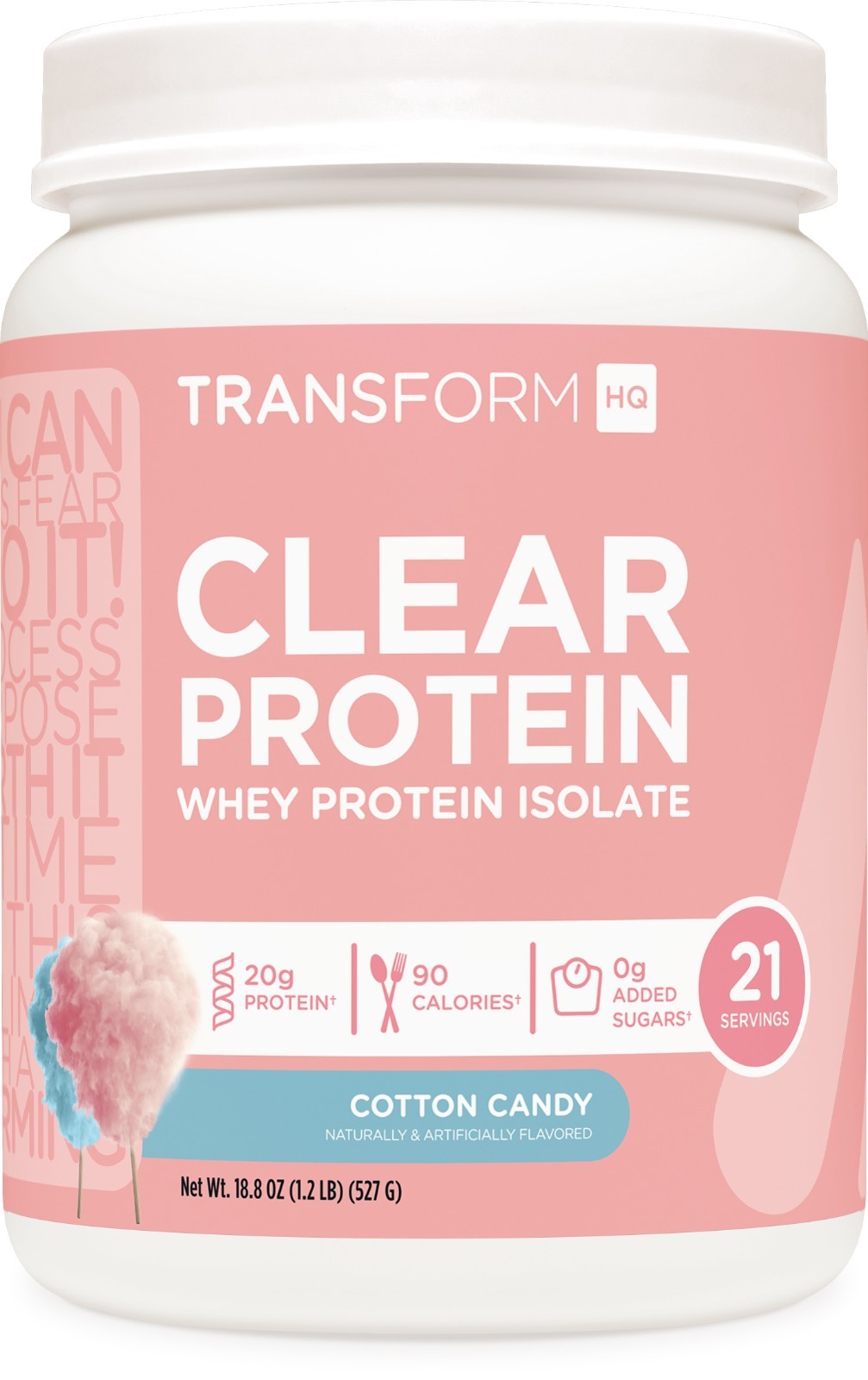 TransformHQ Clear Protein Powder (Cotton Candy) 21 Servings – 20g of Protein