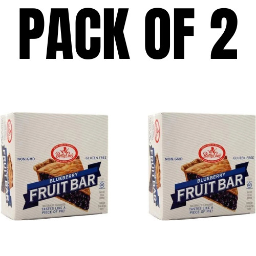 Betty Lou’s Gluten-Free Fruit Bar – Blueberry – 12 Bars (Pack of 2)