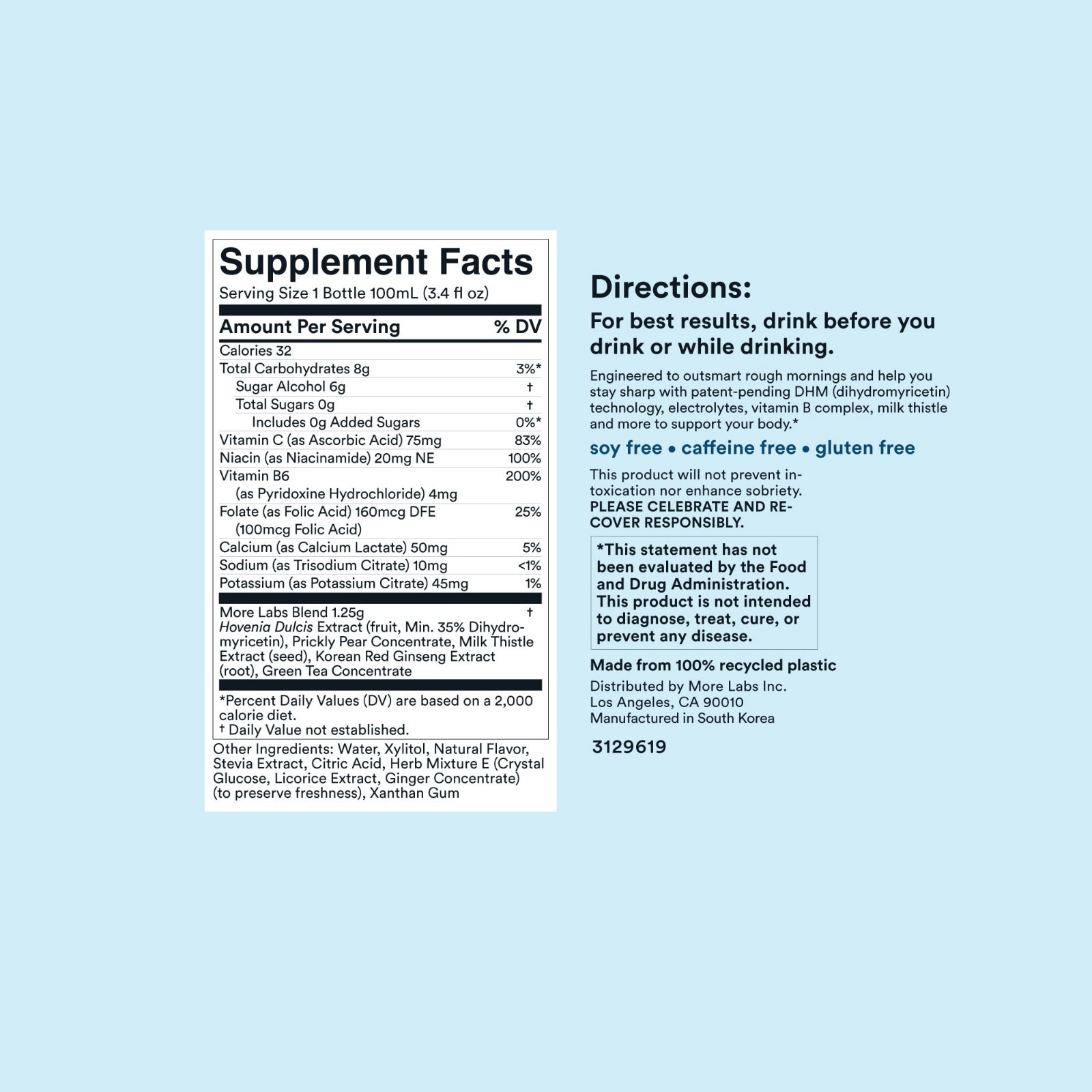 Electrolyte Drink Mix with Milk Thistle, Hydration Support, Vegan, Non-GMO, Suga