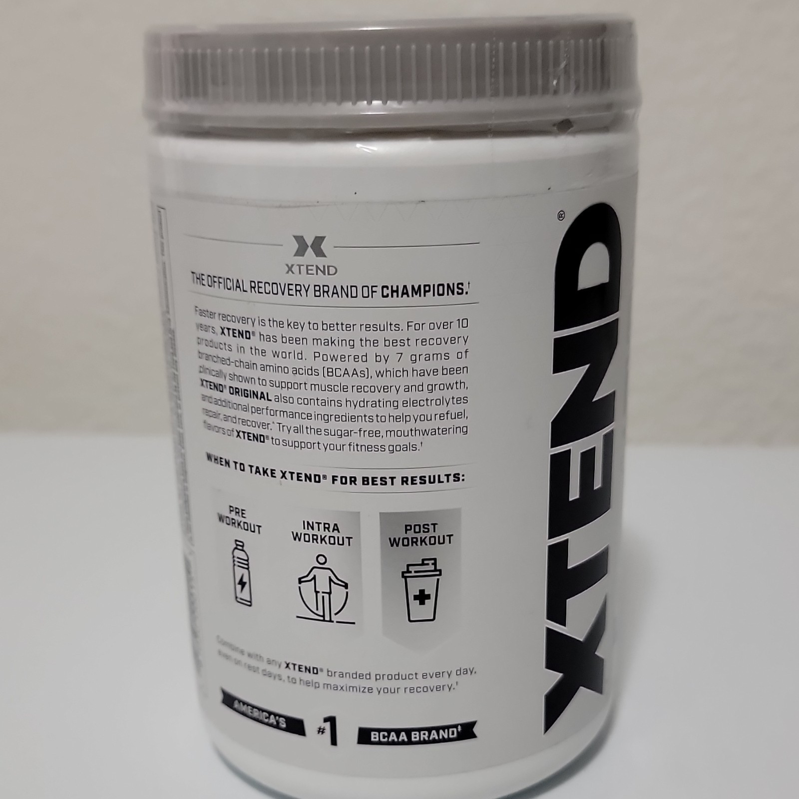 XTEND 7g BCAA Muscle Recovery + Electrolytes Zero Sugar Blue Raspberry Ice 30sv