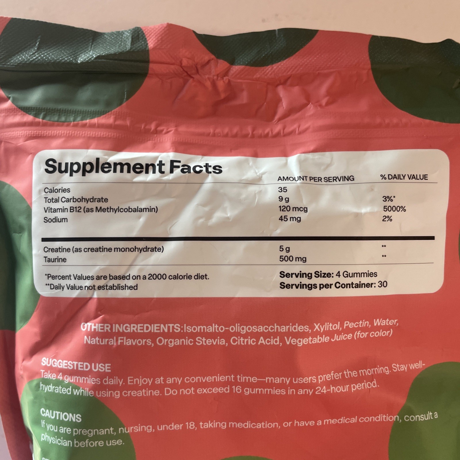 Vybrance Labs Creatine Monohydrate Gummies Watermelon 30 Servings Sugar-Free Gl…