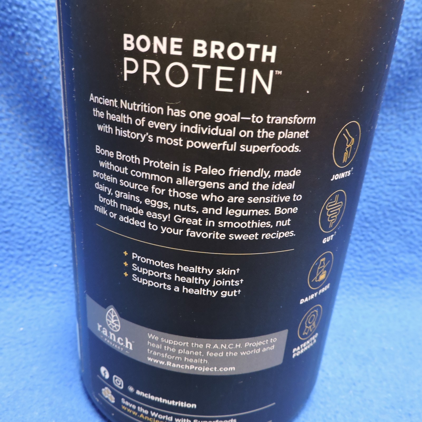 Ancient Nutrition Bone Broth Protein Pumpkin Spice 15.73 oz exp 06/12/2027