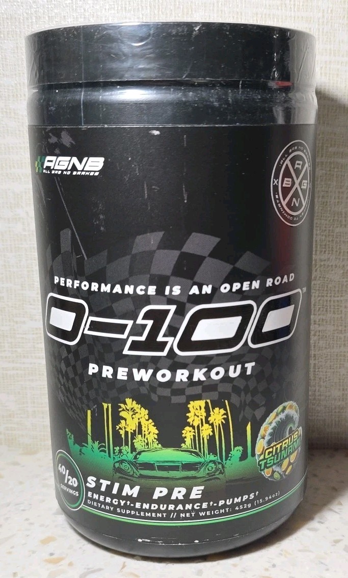 0-100 Pre Workout High Stim Energy & Pump Formula with Caffeine Anhydrous Citrus