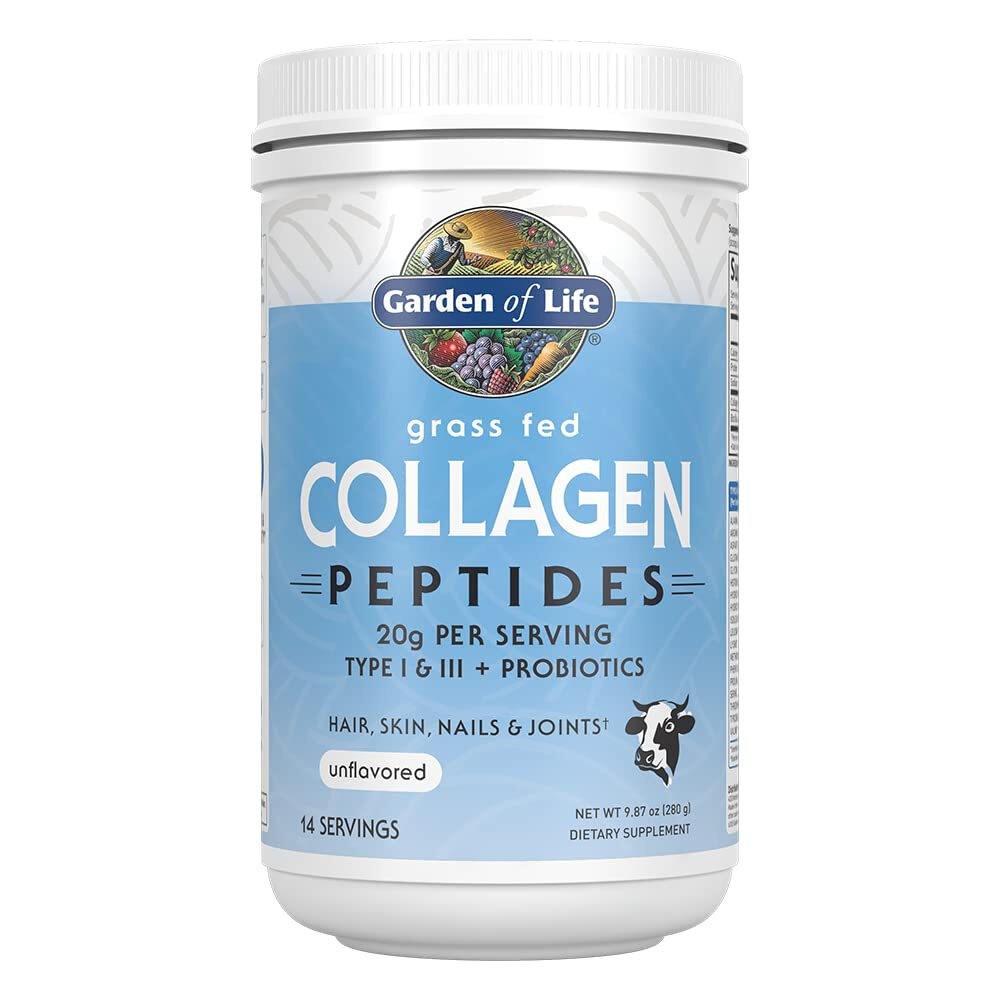 8/26 Garden of Life Grass Fed Collagen Peptides Powder Unflavored Collagen Powde