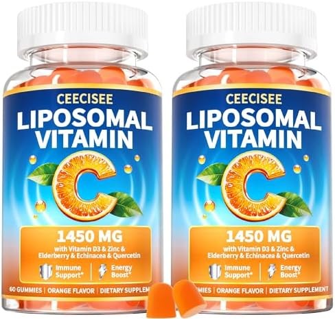 Liposomal Vitamin C Gummy for Adults: Organic Chewable Extra Strength Vitamin C