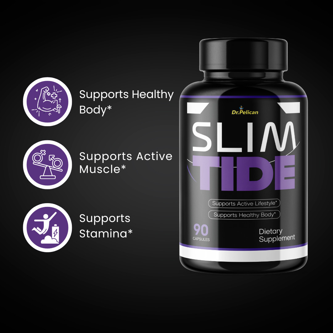 Slim Tide- Bodybuilding & Men’s Health Support- 3 Bottles- 270 Capsules