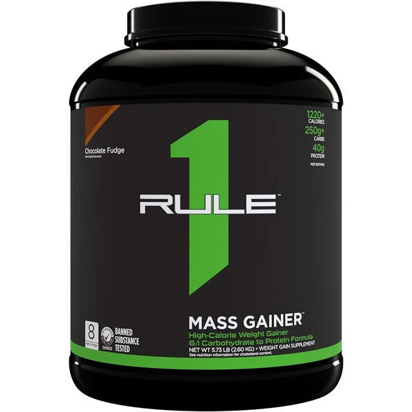 Rule One Mass Gainer High Calorie Protein Weight Gain – Chocolate Fudge