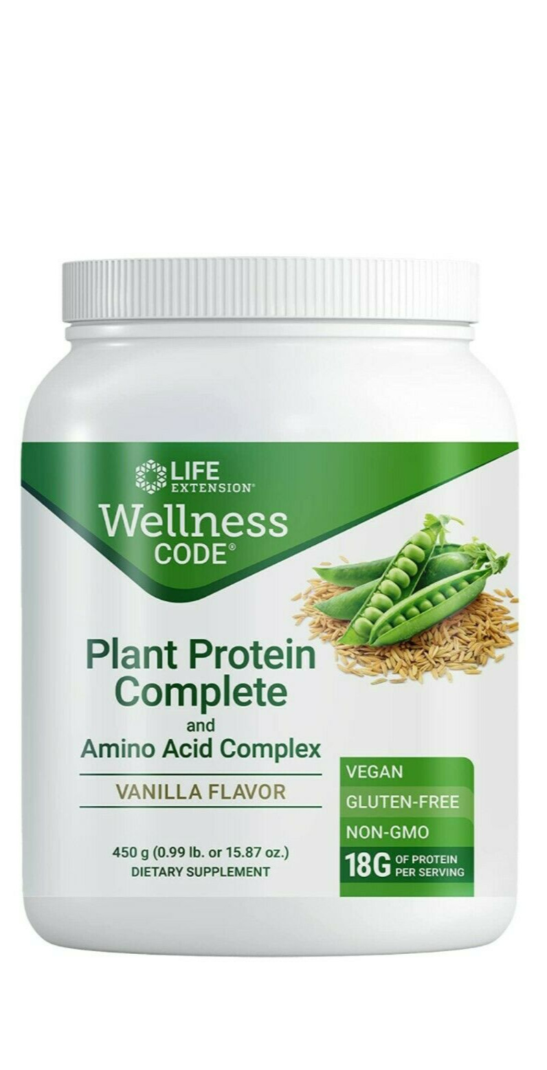 Life Extension Plant Protein Complete and Amino Acid Complex Vanilla Flavor